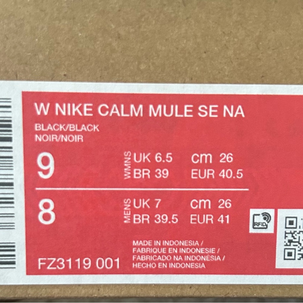 Nike Calm Mule Black Footwear